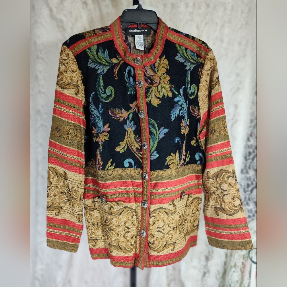 Sag Harbor tapestry Jacket. NWOT